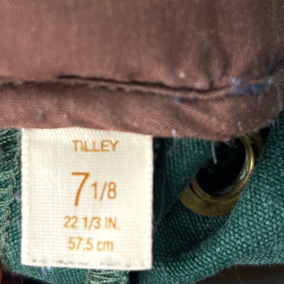 Tilley Wanderer Hat Green Canvas Bucket Hat / Boonie Hat Size 7 1/8 Tilley Hat - Picture 7 of 13